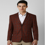 Checked Slim-Fit Single Breasted Blazer