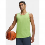 Super Combed Cotton Blend Solid Performance Tank Top with Breathable Mesh
