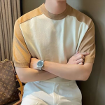 Men Colourblocked Round Neck T-shirt