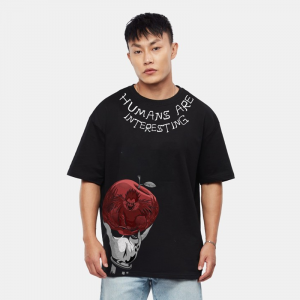 Unisex Anime Son of Shinigami Printed Oversized Cotton T-shirt