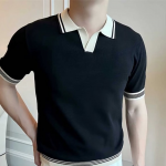 Men Solid Polo Collar T-shirt