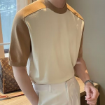 Men Colourblocked Round Neck T-shirt