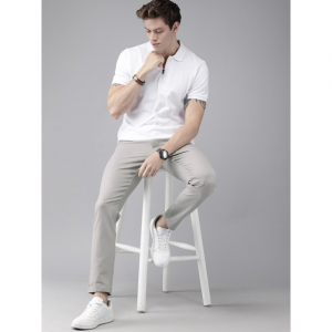 Men Linen Relaxed-Fit Regular Trousers