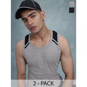 Pack of 2 Pure Cotton Innerwear Vests