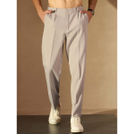 Men Baggy Fit Pleated Trousers