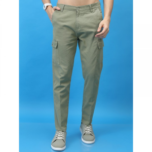 Men Relaxed Fit Mid Rise Linen Trousers