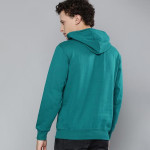 Men Teal Blue Hooded Sweatshirt