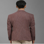 Self Design Slim Fit Single-Breasted Formal Blazer