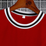 Men Self Design Round Neck T-shirt