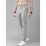 Men Linen Relaxed-Fit Regular Trousers